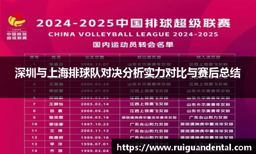 深圳与上海排球队对决分析实力对比与赛后总结